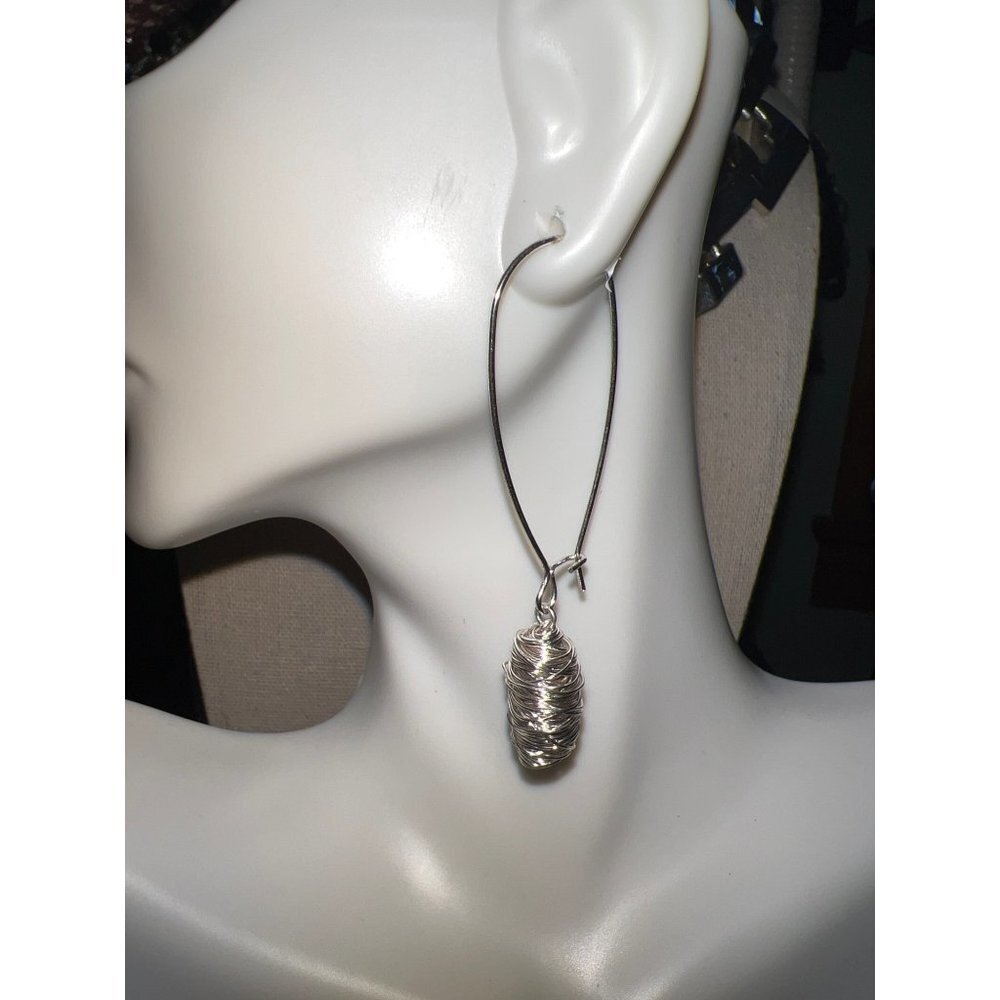 Artisan Wire Wrap Dangle Earrings